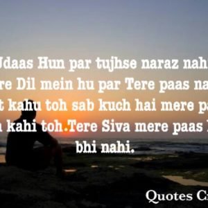 Udaas Hun par tujhse naraz nahi