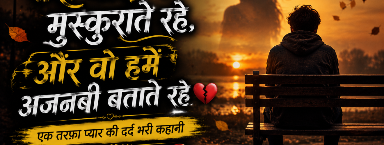 तेरी यादों में मुस्कुराते रहे, और वो हमें अजनबी बताते रहे