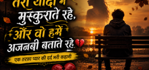तेरी यादों में मुस्कुराते रहे, और वो हमें अजनबी बताते रहे