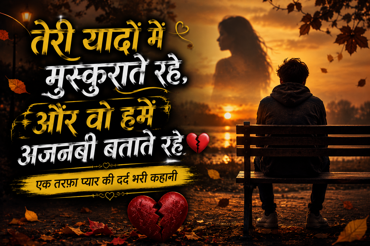 तेरी यादों में मुस्कुराते रहे, और वो हमें अजनबी बताते रहे
