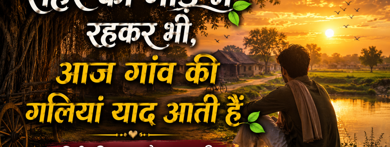 Gao ki yaad pr shayari