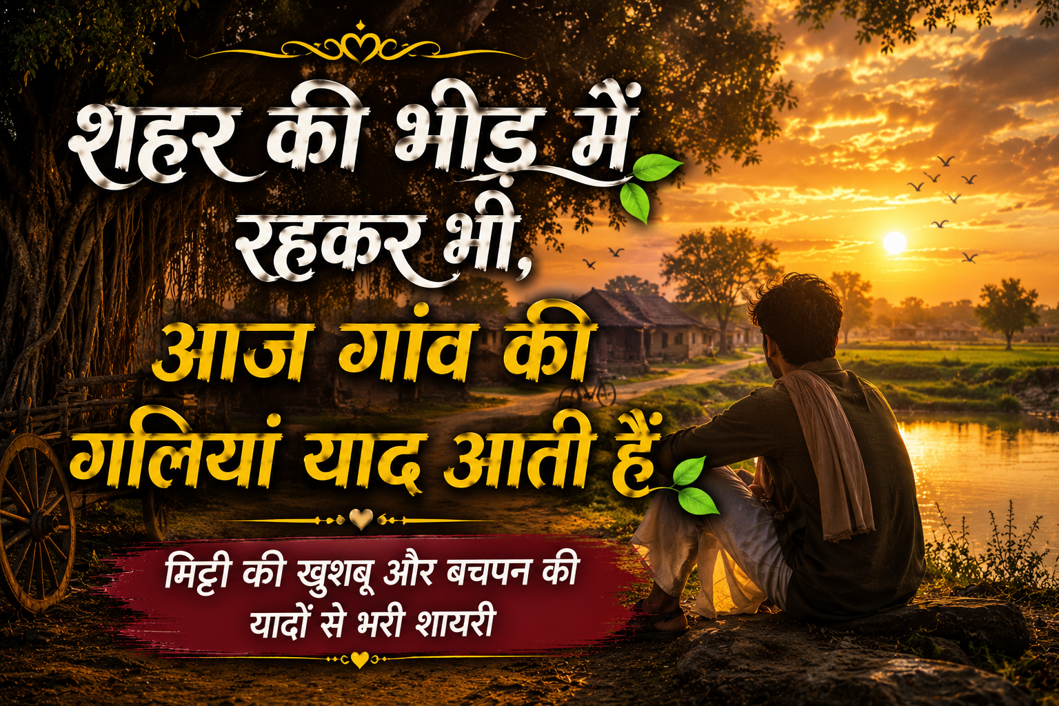Gao ki yaad pr shayari