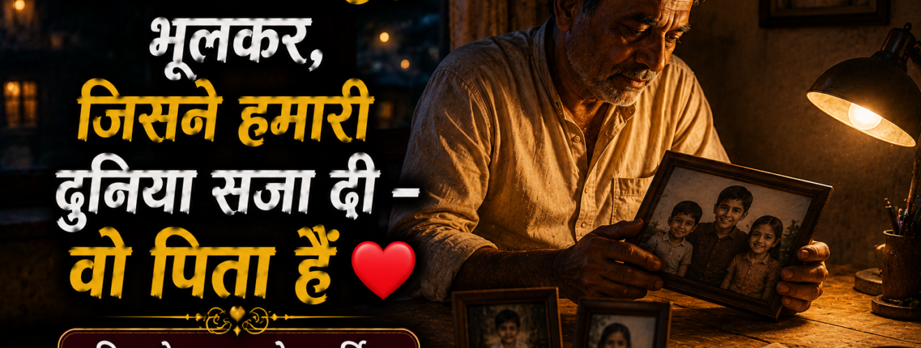 Pita ke tyag pr shayari