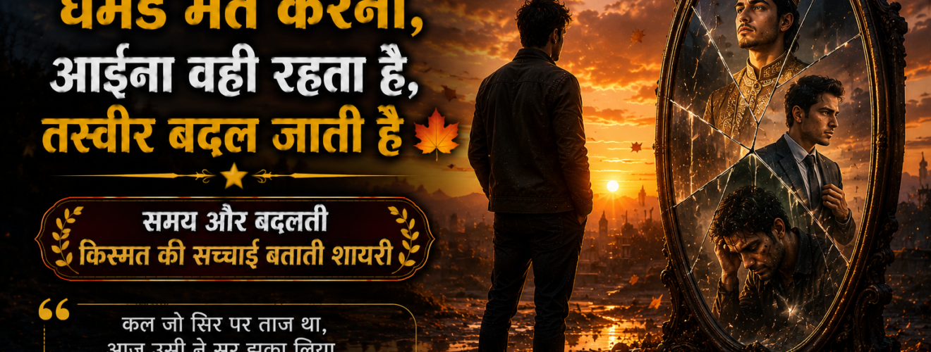 समय और बदलती किस्मत की सच्चाई बताती शायरी