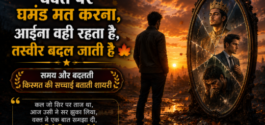 समय और बदलती किस्मत की सच्चाई बताती शायरी