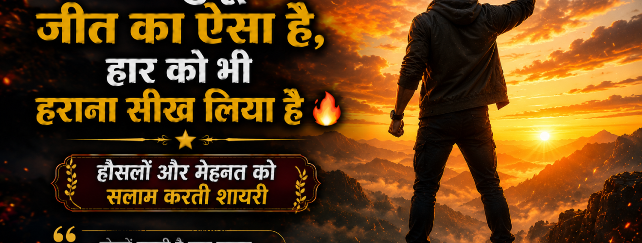 संघर्ष और जीत के जुनून से भरी शायरी