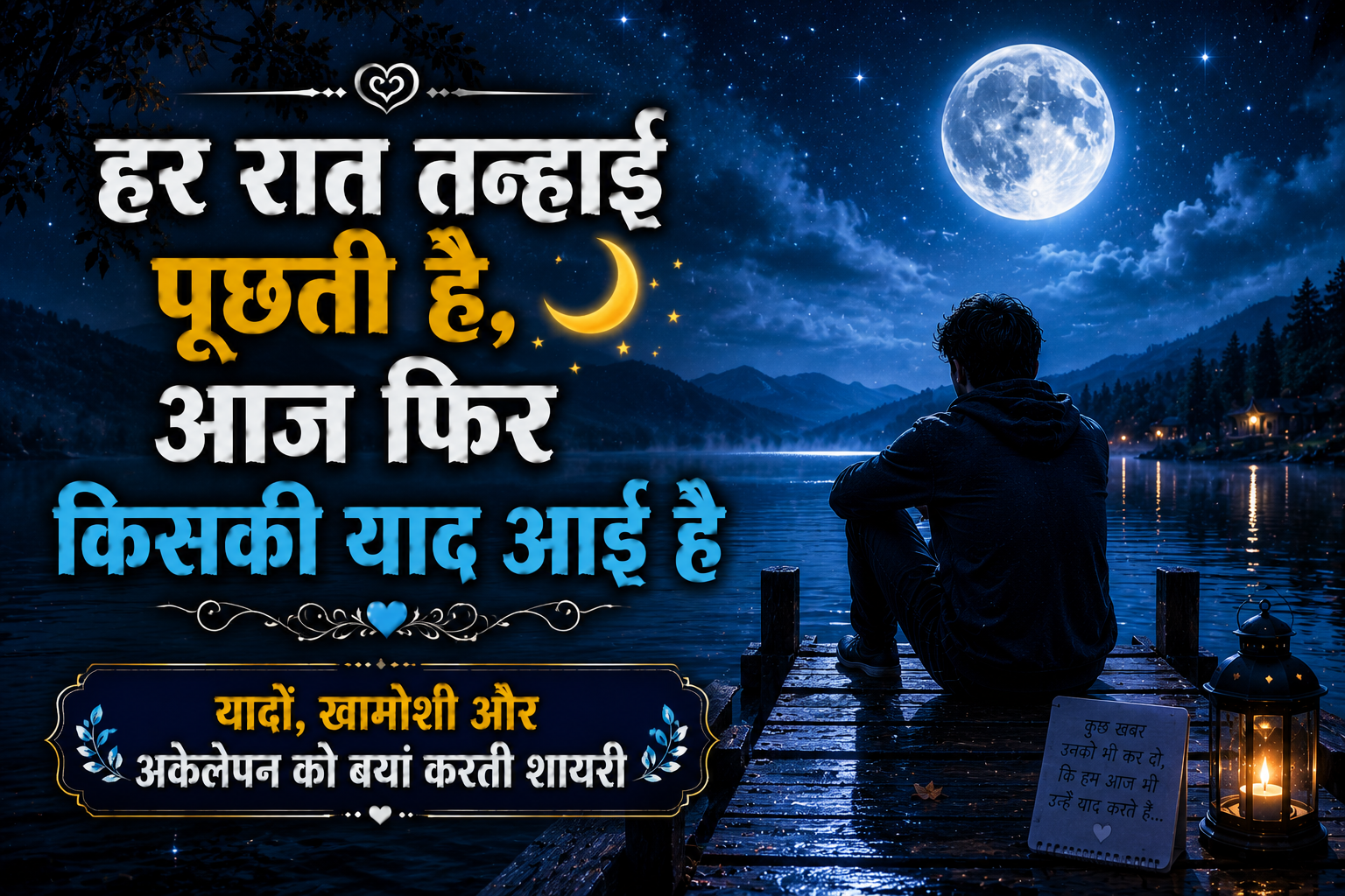 यादों, खामोशी और अकेलेपन को बयां करती शायरी