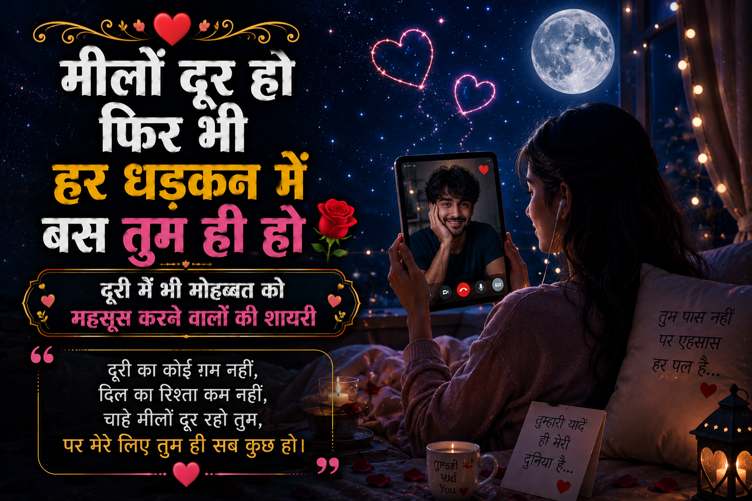 दूरी में भी मोहब्बत को महसूस करने वालों की शायरी