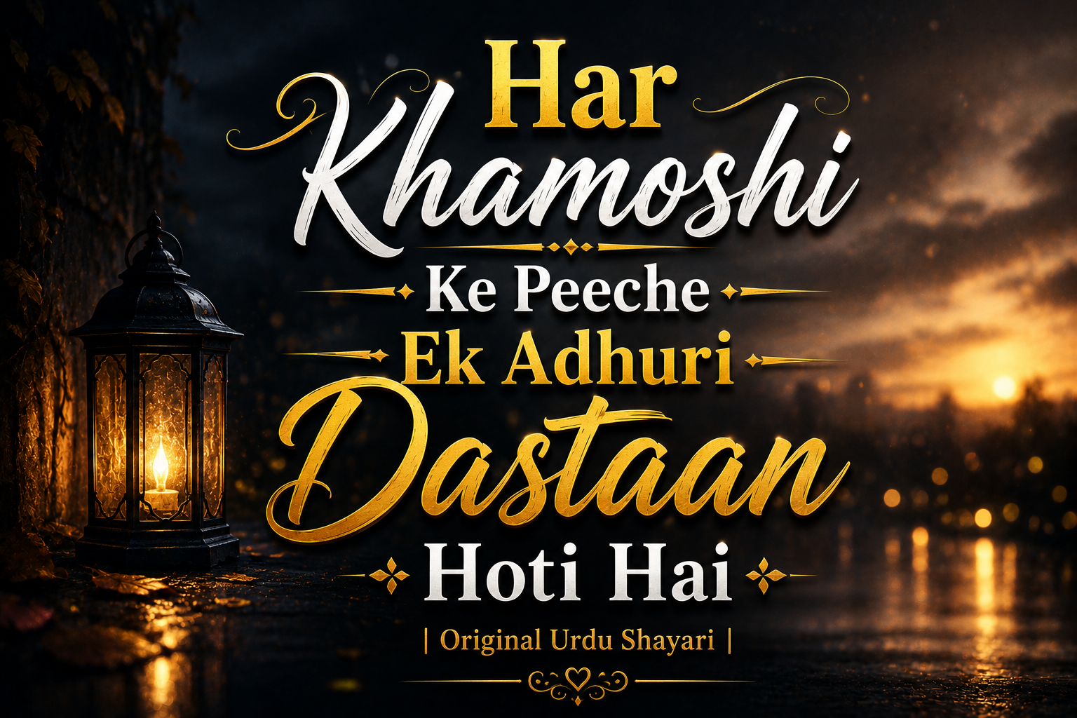 Har Khamoshi Ke Peeche Ek Adhuri Dastaan Hoti Hai...