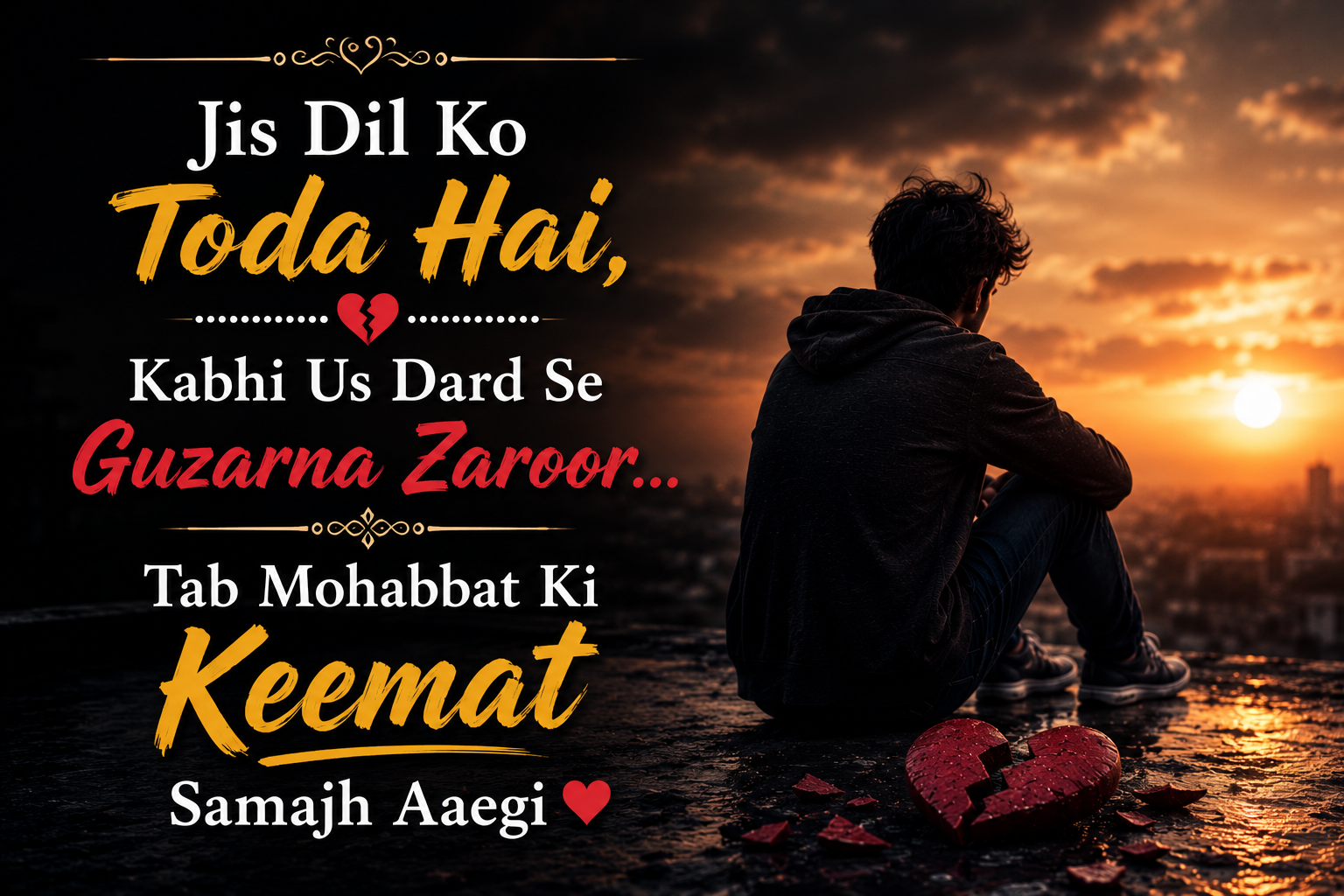 Heartbreak Baddua Shayari