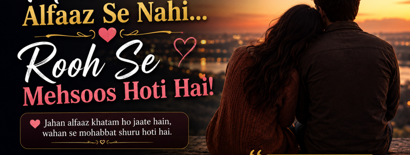 Mohabbat Alfaaz Se Nahi... Rooh Se Mehsoos Hoti Hai!